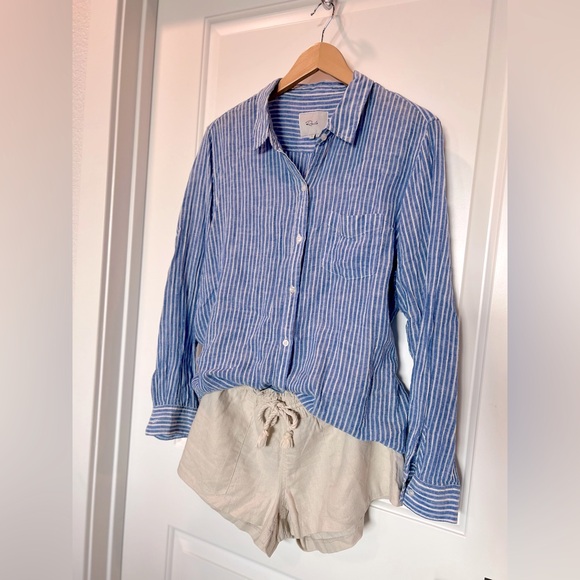 Rails Charli Azure Stripe Button Up - Picture 1 of 11